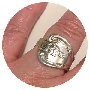 NWOT Stainless Steel, Wrapped Spoon Ring